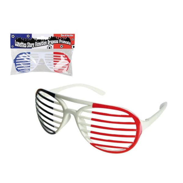 Briller - Frankrig - Tricolor - Unisex - Trends - Voksen Trefärgad (blå, vit, röd)