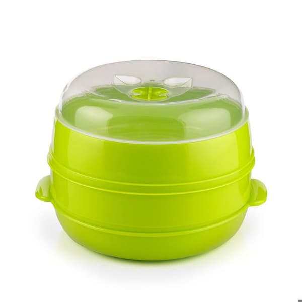 Dampkoger - INNOVAGOODS - - 2 rum - Dampudløbsventil - Citrongrøn Lime grøn