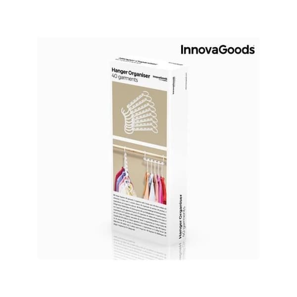 Krogorganisator - InnovaGoods - til 40 tøj - 24 dele - indendørs Vit