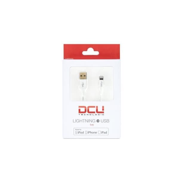 Tietovirranskaapeli - DCU - 1 m - Lightning/USB - MFI - Valkoinen
