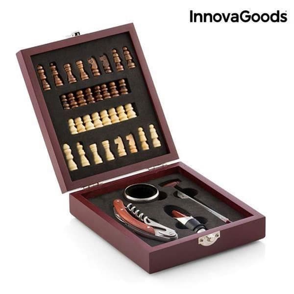 Vin- och schacktillbehörsset - CELLUSTOP - Kitchen Sommelier - InnovaGoods - 37 delar - Presentidé