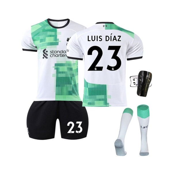 23/24 Liverpool Borta #23 Luis Diaz Fotbollströjadräkt Kids 26(140-150CM)