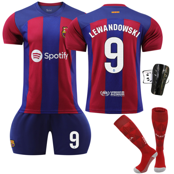 23-24 Barcelona Hem Fotbollsdräkter #9 träningsuniform Adults S(160-170)