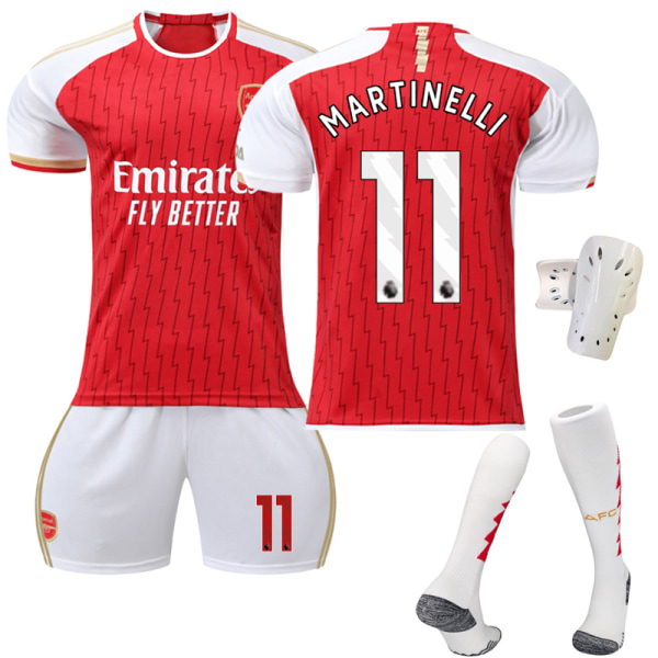 23-24 Ny Arsenal Hemma Fotbollsdräkter #11 Uniform Suit Adults S(160-170)