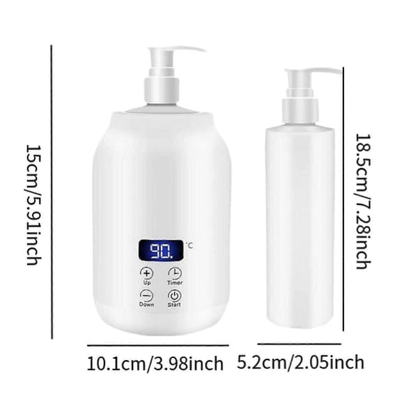 Yhden pullon öljylämmitin monitoiminen tyhjillä pulloilla hierontaöljyn lämmitin white 15cmx10.1cm