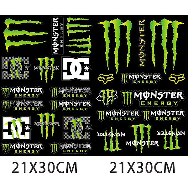 Kilpa-moottoripyörän Monster Energy -tarra kypärädecal