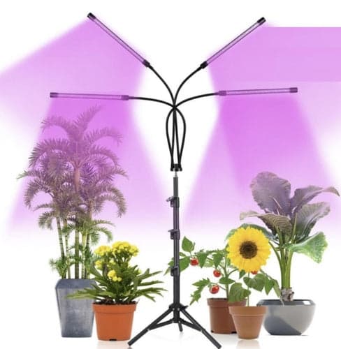 LED plantelys USB 4 paneler 80 dioder rød/blå timer IP54 CJY 1000