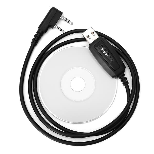 USB-programmeringskabel + software-cd til TYT MD-380 tovejs walkie-talkie-radio