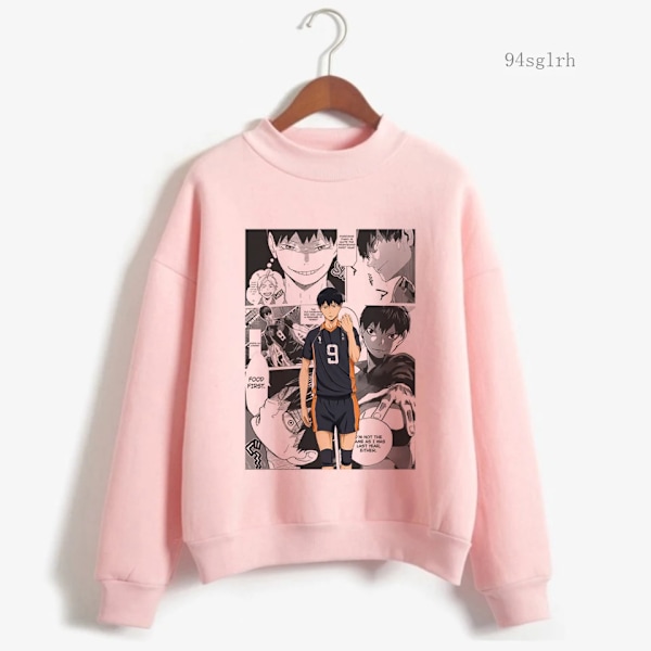 Anime Haikyuu Hoodie Toppar Herr Harajuku Mode Streetwear Kawaii Oya Grafisk Crewneck Pullovers Unisex Sweatshirt Man 11309 11309 XXL