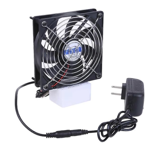 12V1A Temperaturstyret køleventilator til PC og multimedieradiator 8cm 12cm