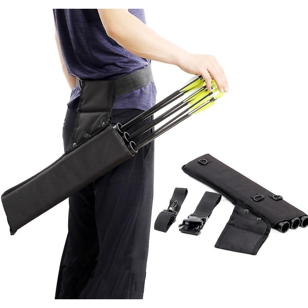 Bågskytte Back Arrow Quiver Holder - Justerbara koger för pilar, för pilbågejakt och målövningar Black