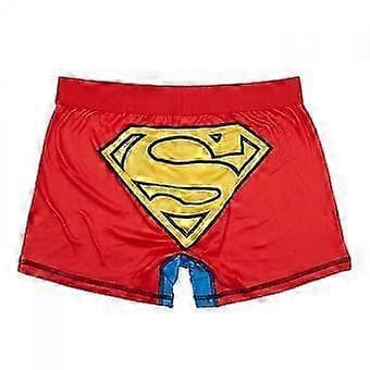 Superman Logo Karaktär Rustning Cosplay Herr Underkläder Boxertrosor Large (36-38)