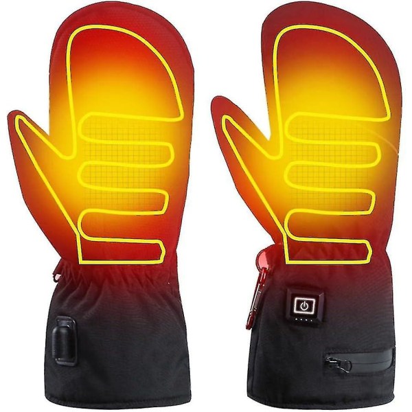 Women's Heated Mittens, Rechargeable, Touch Screen, Non-slip, Fleece Lined, Winter, Cycling, Skiing