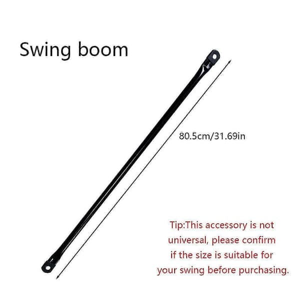 2 st gungstångar i metall för utomhusutrustning Black 80.5cm
