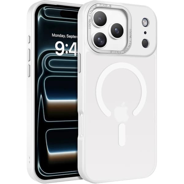 iPhone 17 Pro Max Deksel - Magsafe Frostet Deksel – Hvit hvit