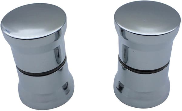 Shower Door Knob Handle, 2 Pairs Round Chrome Plated Glass Door Handles Pull Knobs, Shower Enclosure Replacement Parts