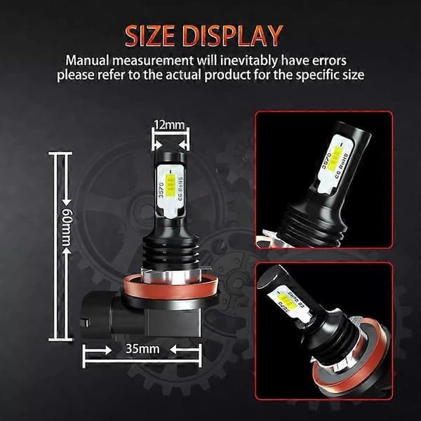 For Ford Custom Transit Led Hvit Xenon Canbus Hovedlys Tåkelys Sidelyspærer 8x