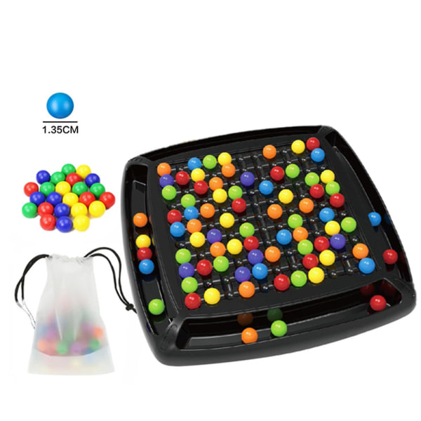 Rainbow Bead Game För barn Pussel Magic Schack Brädspel Regnbågsboll Matchande Spel Vuxen Familj Leksak Set Cc