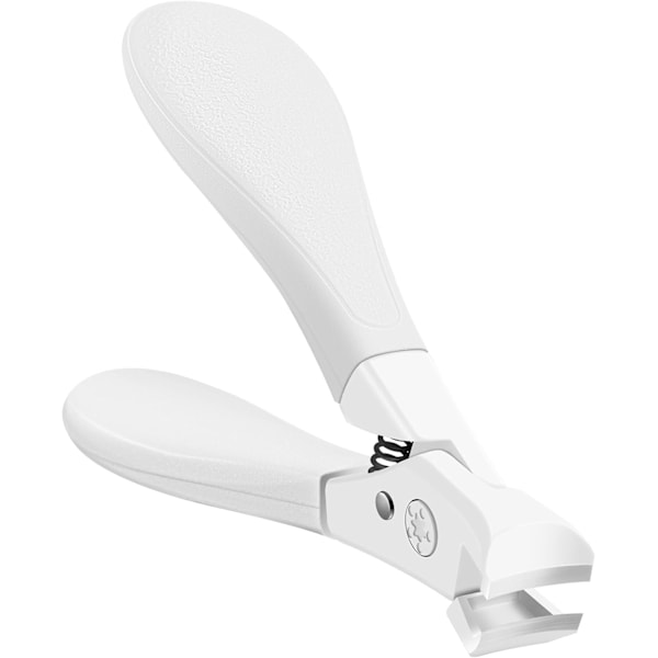 Bred Negleklipper til Fingre og Tæer, Robust Negleklipper, Skarp Buet Tånegleklipper til Mænd og Kvinder White