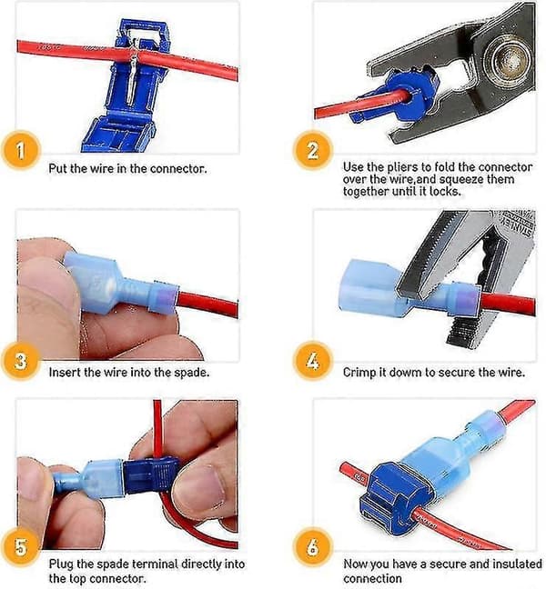 Hurtig Samling, Ledningsterminaler T-tap Kit 60 pcs