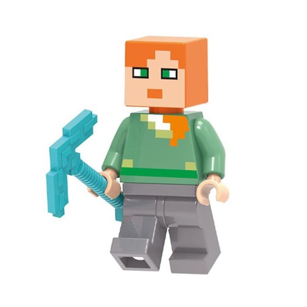 8 stk/sæt Minecraft Samlede Mini Byggeklods Figurer Legetøj Børnegaver