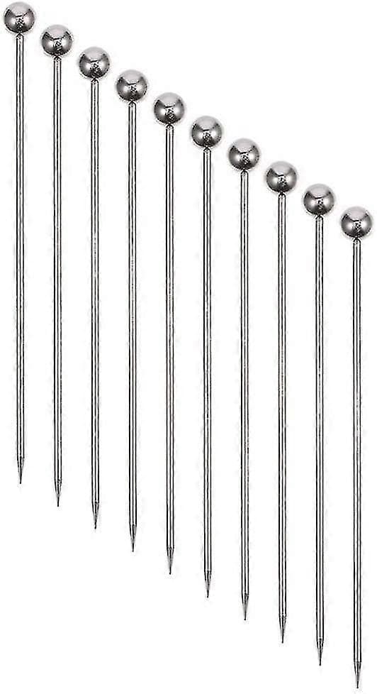 50 stk. Cocktailpinner i rustfritt stål, Martini-pinner i metall 4.3