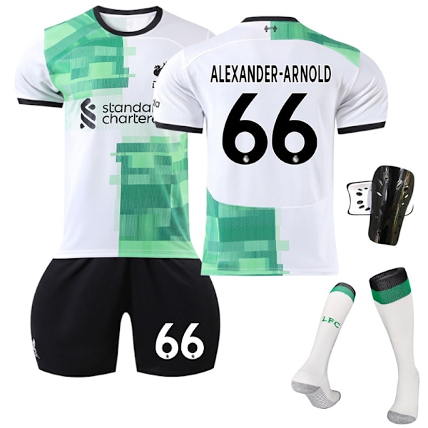 23/24 Liverpool udebanesæt med sokker og beskyttelsesudstyr 66 Alexander-arnold 66 Alexander-arnold #XL