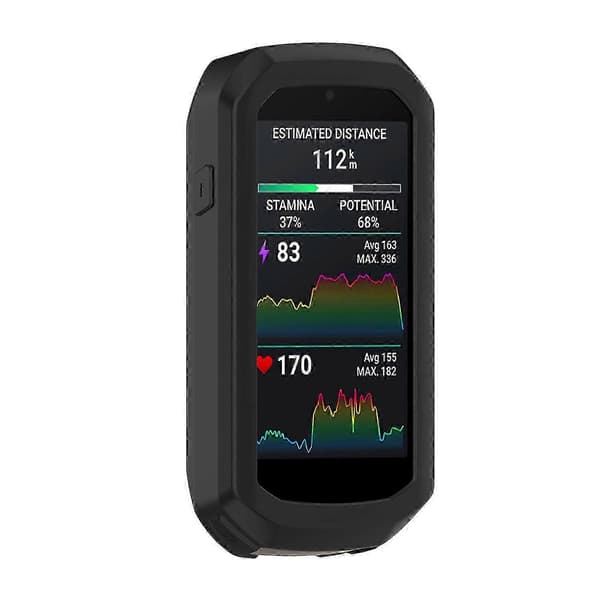 Silikonebeskyttelsesetui til Garmin Edge 1050 Cykelcomputer - Midnatsblå Black