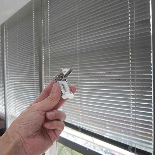 Universelle monteringsbeslag og snoreclips til persienner - installationssæt Silver 4.50X3.00X2.50CM