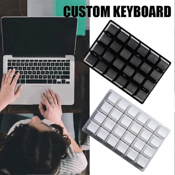 Programmerbart tastatur Hot-swappable RGB 24-tasters tastatur Makrounderstøttelse Black