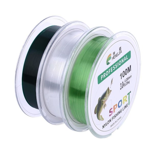 100 meter Nylon fiskesnor Transparent Transparent #1 - 0,165mm - 4,8 KG