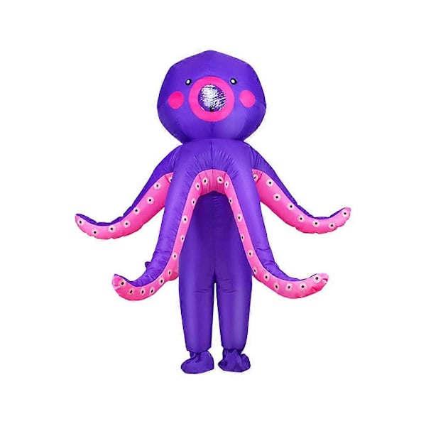 Nytt Oppblåsbart Cosplay Klovn Ku Bjørn Bleksprut Frosk Blås Opp Kostyme Fancy Party cuttlefish