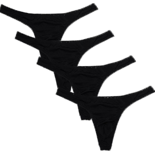 Undertøj med strenge til mænd, 4 stk Black XXL