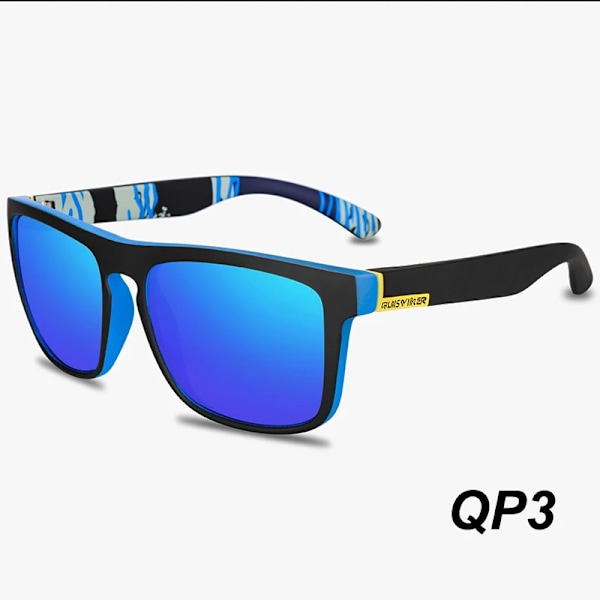 QUISVIKER-MERKKI Polarisoivat aurinkolasit Miehet Naiset Muoti Aurinkolasit Vintage Retro Lasit Ajolasit QP3 QP3 POLARIZED