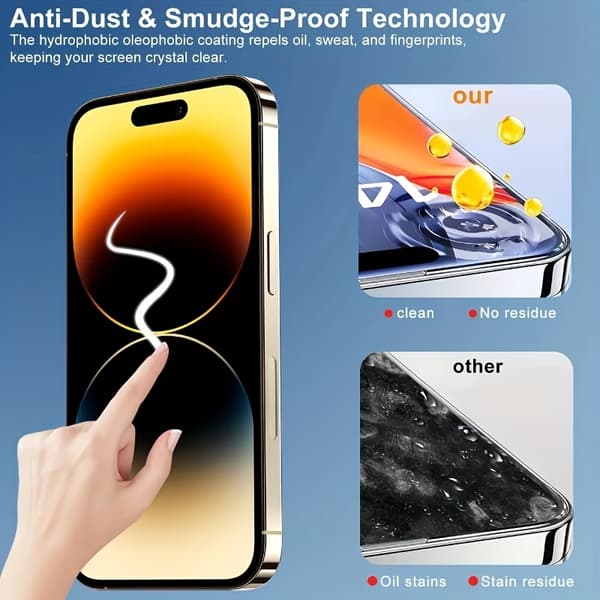 stk herdet glass skjermbeskyttere, iPhone, full dekning, 9H+ hardhetCJY IPhone 17