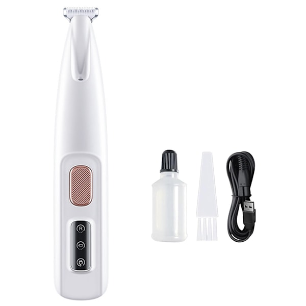 Pet Precision Trimmer, Lav Støj Hundepot-Trimmer, Genopladelig Multifunktionel Pet Trimmer til Pels-Pleje af Poter, Øjne, Ører (1 Sæt)