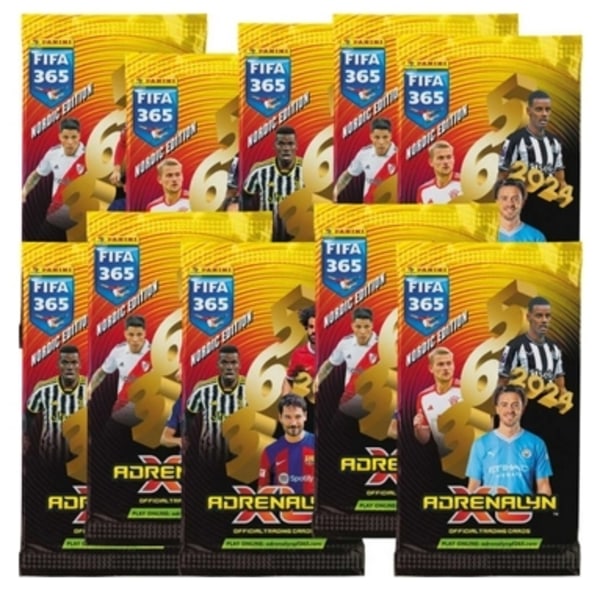 10 pcs Panini Adrenalyn XL FIFA 365 2024 Boosters