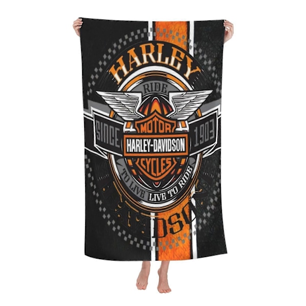 Harley Davidson-2 Badehåndklæde Unisex Håndklæder Mode Håndklæde Superfin Fiber Strandhåndklæder-DW674