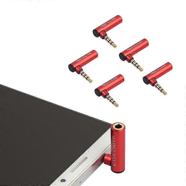 3,5 mm OMTP til CTIA han til hun hovedtelefon lydadapter stik JIKAIX Red