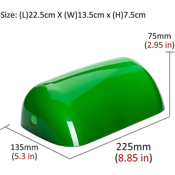 Pankkilampun Varjosävy, Pöytälampun Varjosävy, Lasivarjosävy, Monivärinen, Lasivarjosävy, Lasivarjosävy Työpöytälampulle Vihreä
