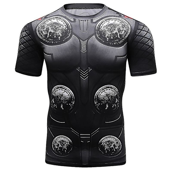 Superhelt Punisher Kortærmet Sports T-shirt Træning 3D Kompression Hurtigtørrende Træning Mænds Løbe Gym Fitness Top Rashguard 12 XXL