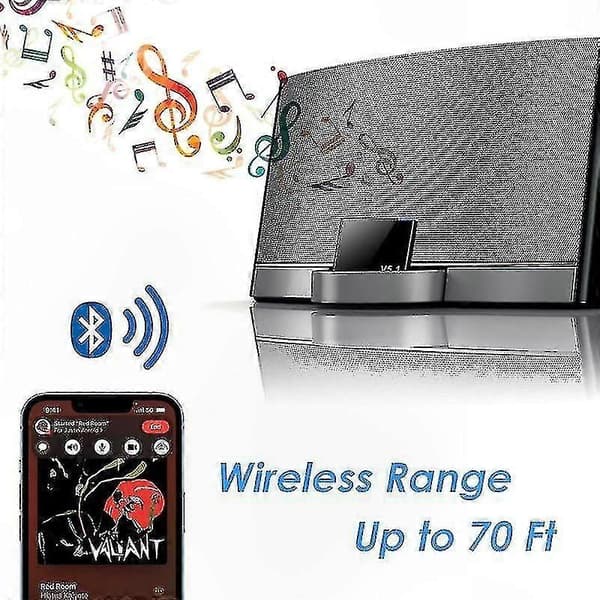 Bluetooth 5.1 lydmottaker med A2DP-støtte - Mini trådløs adapter for 30-pinners enheter
