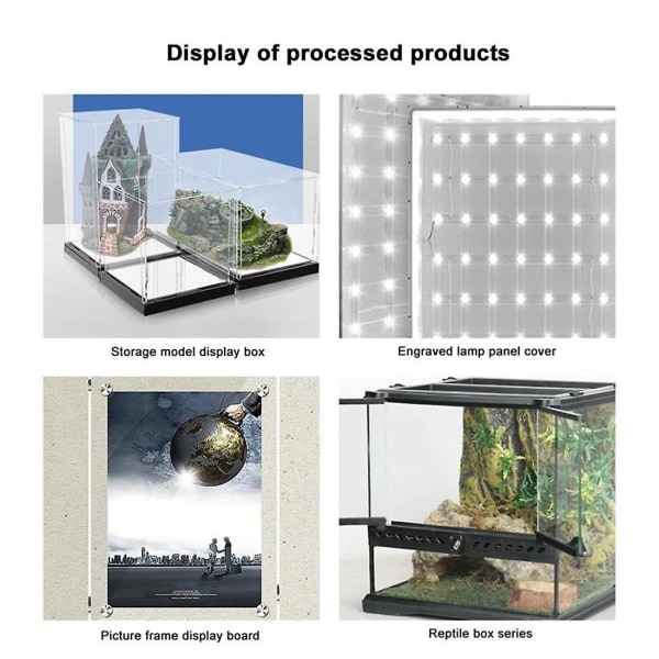 20 kpl akryyli läpinäkyvä kirkas muovilevy akryylilevy polymetyylimetakrylaatti Craft Projectille