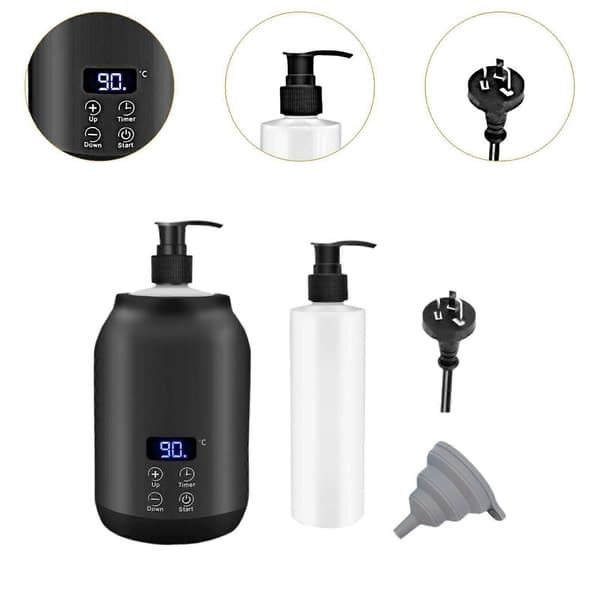 Yhden pullon öljylämmitin monitoiminen tyhjillä pulloilla hierontaöljyn lämmitin valkoinen black 15cmx10.1cm