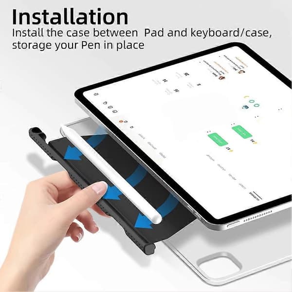 Blyantholder til 2 holdere kompatibel med Magic Keyboard Smart Designet til 1/2 Black
