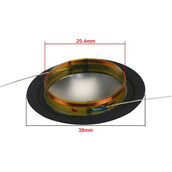 25,4 mm importert metall titan film + silke sidemembran 25 kjerner diskanthøyttaler talespole høyttaler reparasjon