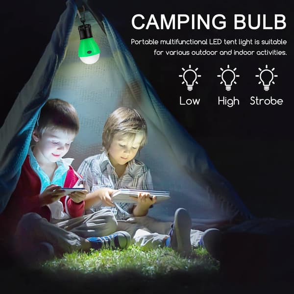 Utendørs campinglys - LED 3 moduser teltlys | Utendørs, bærbar nødlys - 6-pakningCJY