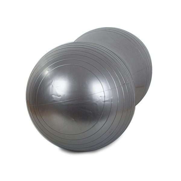 Træningsbold / Pilatesbold med Pumpe - Peanut Silver Silver