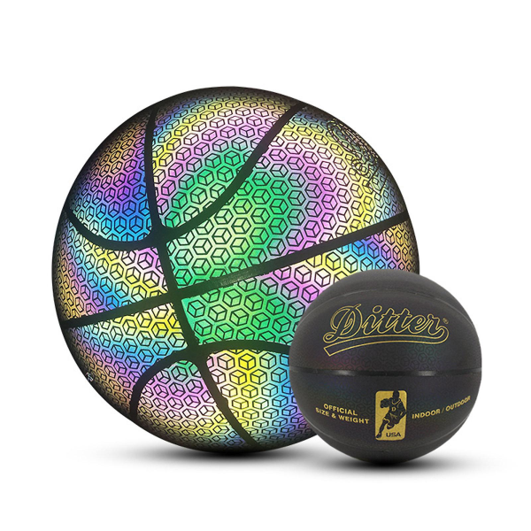 Holo-glødende Refleks Basketbal 100% Slitesterk Sportsgave style 7