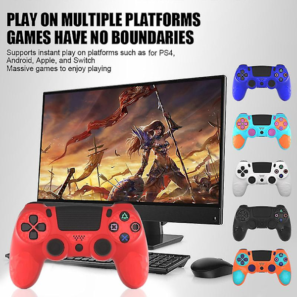 Den Nye Til Ps4 Gamepad Ordning Stabiliseret P4 Controller Bluetooth 5.2 Trådløs Black